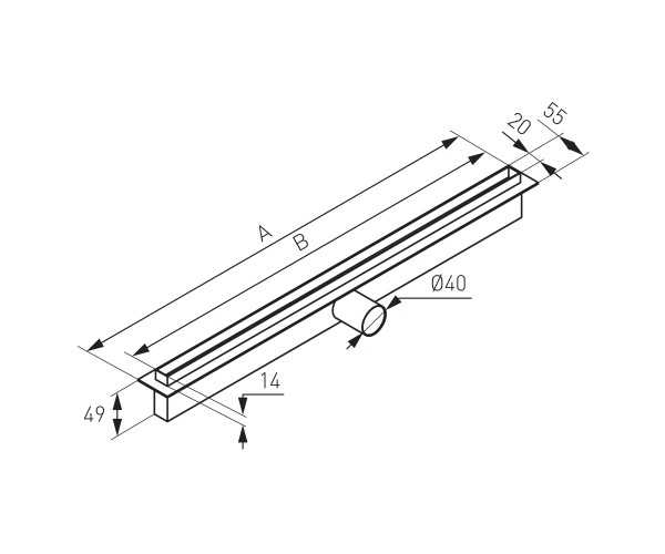 Perfect Drain dušo latakas, 85 cm Perfect Drain dušo latakas, 85 cm