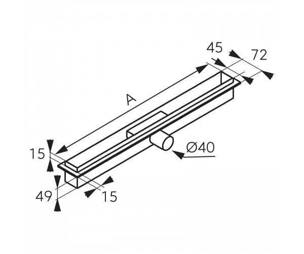 Super Slim Pro dušo latakas, 70 cm... Super Slim Pro dušo latakas, 70 cm...